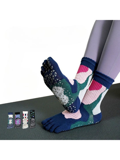 Rufia - Abstract Grip Five-Toe Training Socks