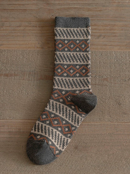 Rufia - Vintage Thick Mid-Calf Winter Socks