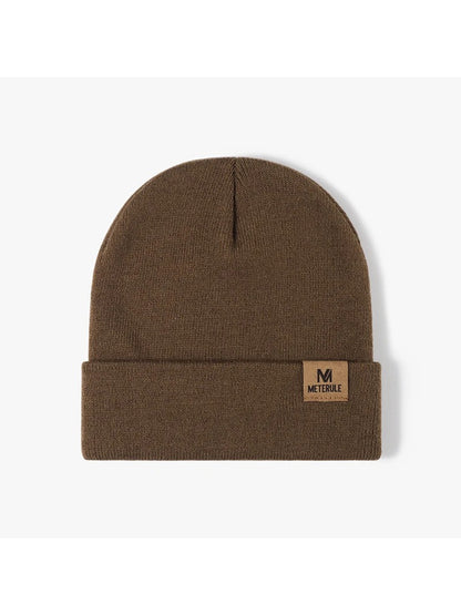 Haila - Letter Patch Cuffed Beanie