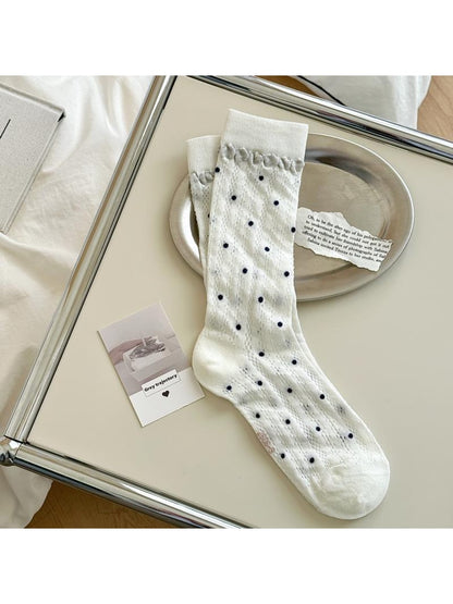 Rufia - Classic Patterns Minimalist Style Crew Socks