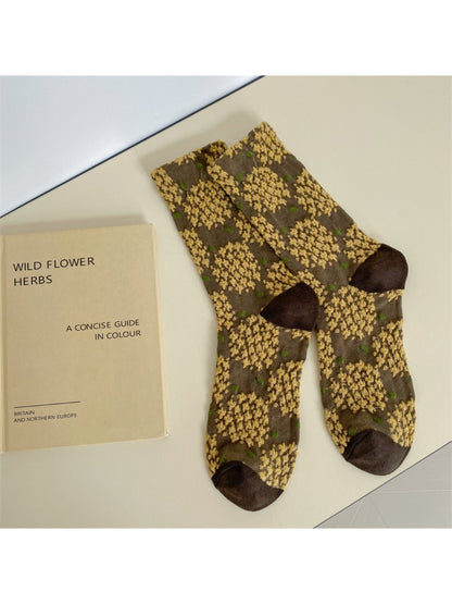 Rufia - Meadow Cluster Jacquard Crew Socks