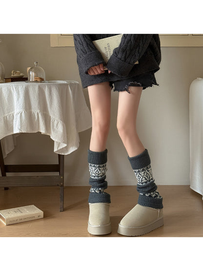 Cozyra - Fair Isle Knit Leg Warmers