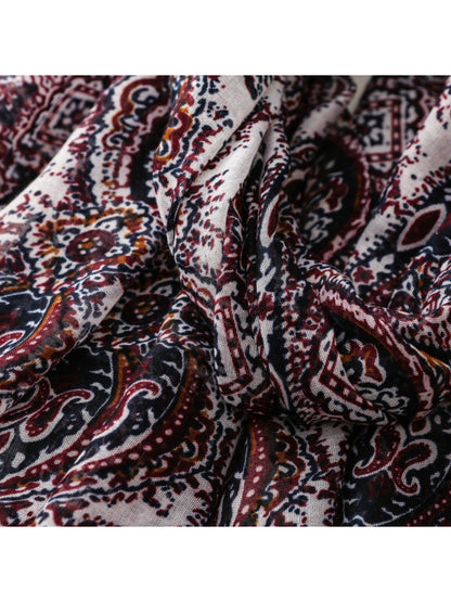 Scarvii - Contrast Panel Tassel Scarf