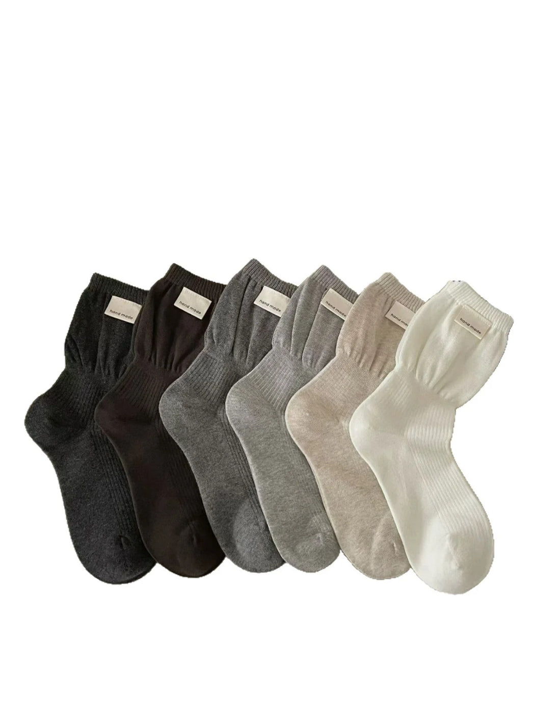 Rufia - Solid Ribbed Crew Socks