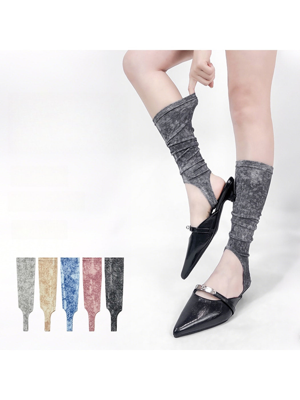 Cozyra - Gradient Knit Stirrup Leg Warmers