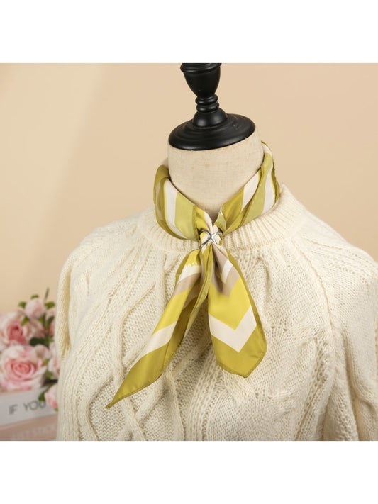 Scarvii - Floral Border Print Square Scarf