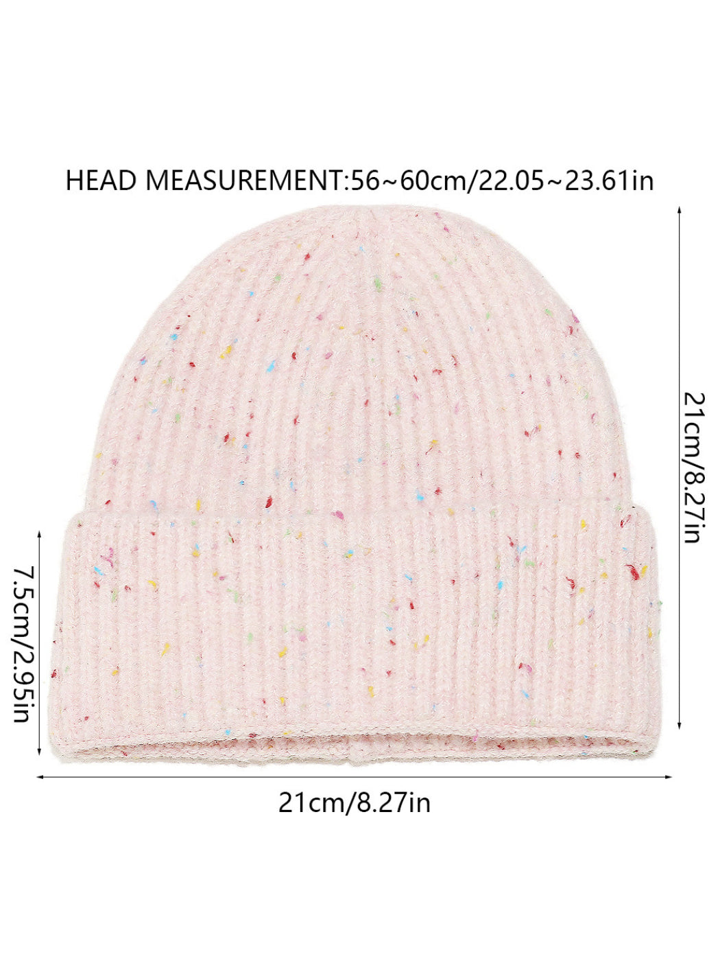 Haila Speckled Ribbed Knit Beanie