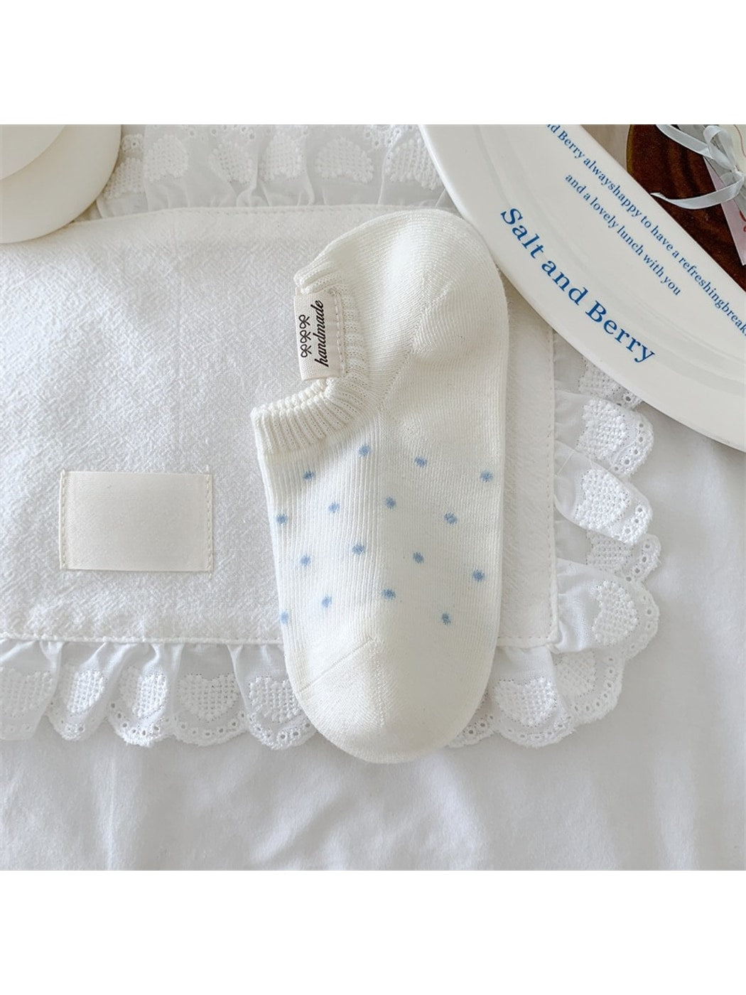 Rufia - Muted Polka Dot Low Ankle Socks