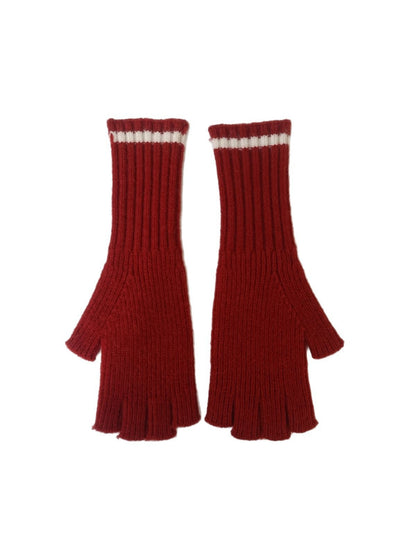 Gloving - Ribbed Knit Fingerless Gloves