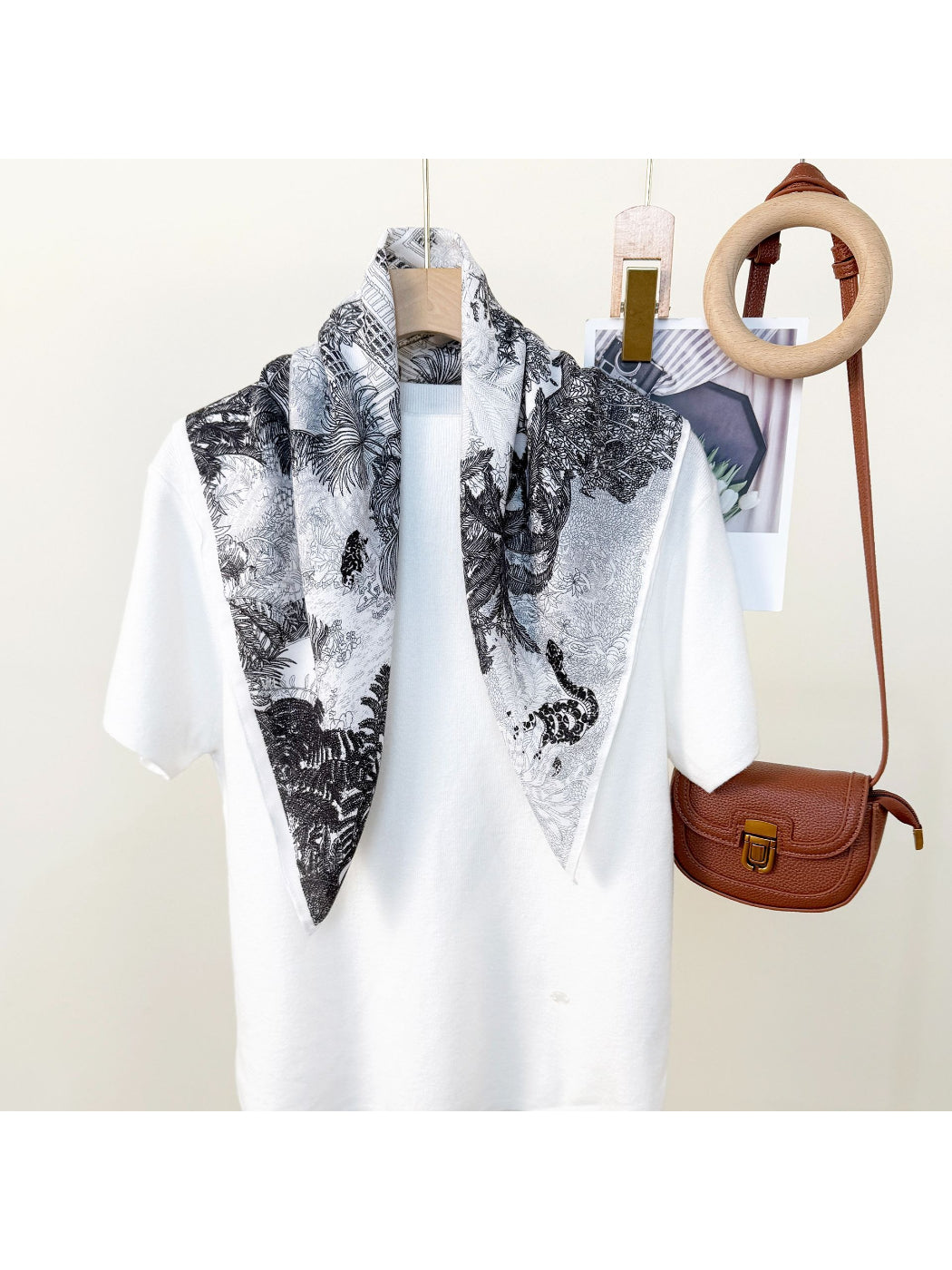 Scarvii - Vintage Botanical Print Square Scarf