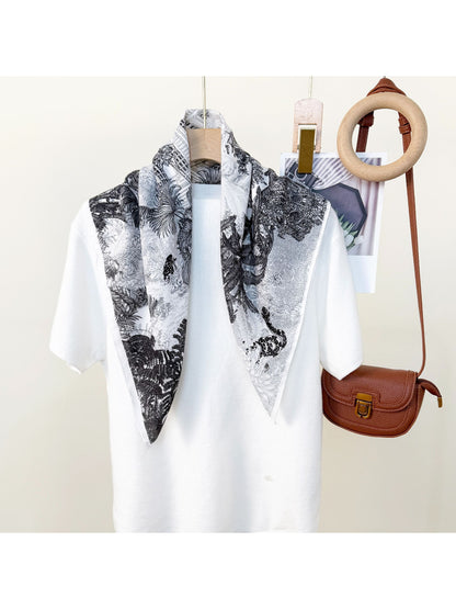 Scarvii - Vintage Botanical Print Square Scarf