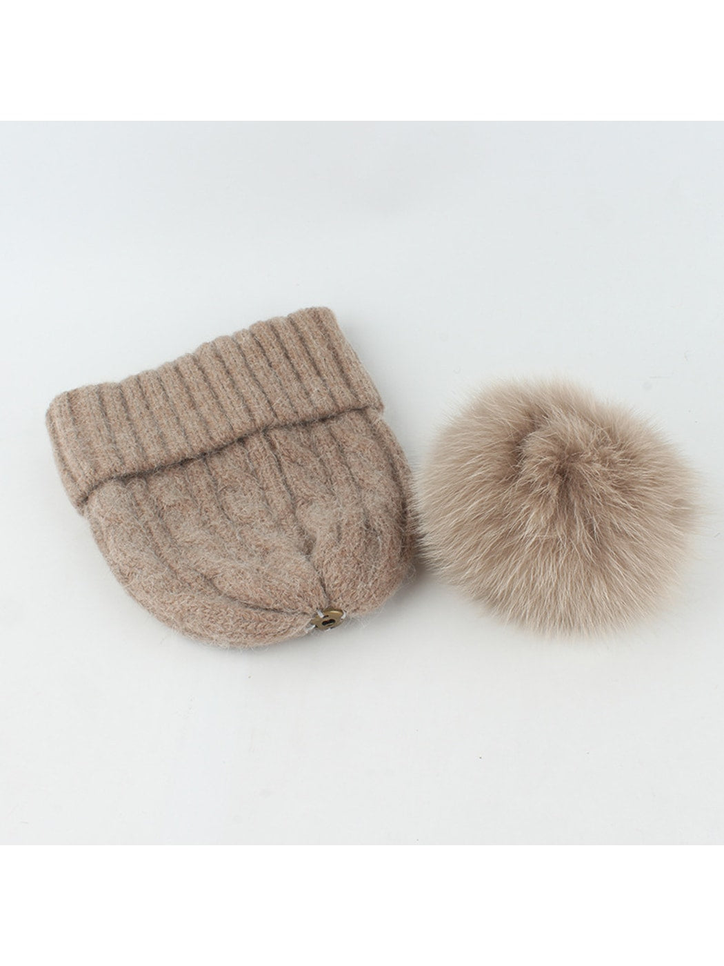 Haila - High Crown Brimless Ribbed Knit Beanie