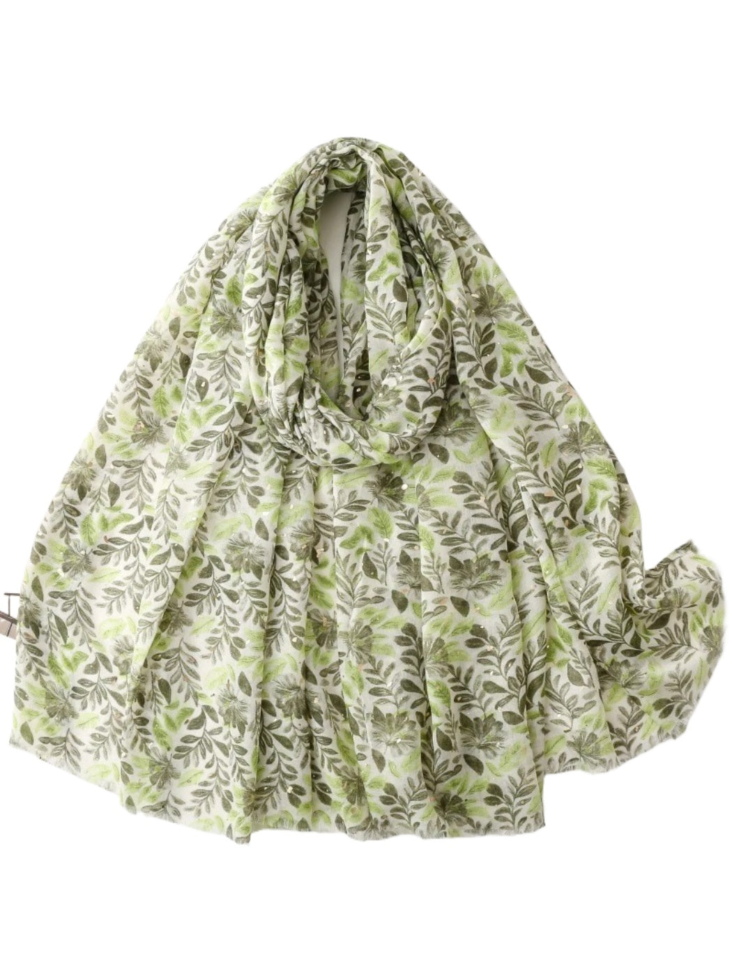 Scarvii - Watercolor Leaf Foil Wrap Scarf