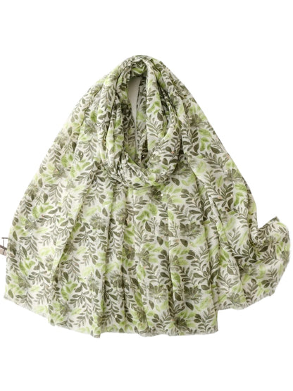 Scarvii - Watercolor Leaf Foil Wrap Scarf