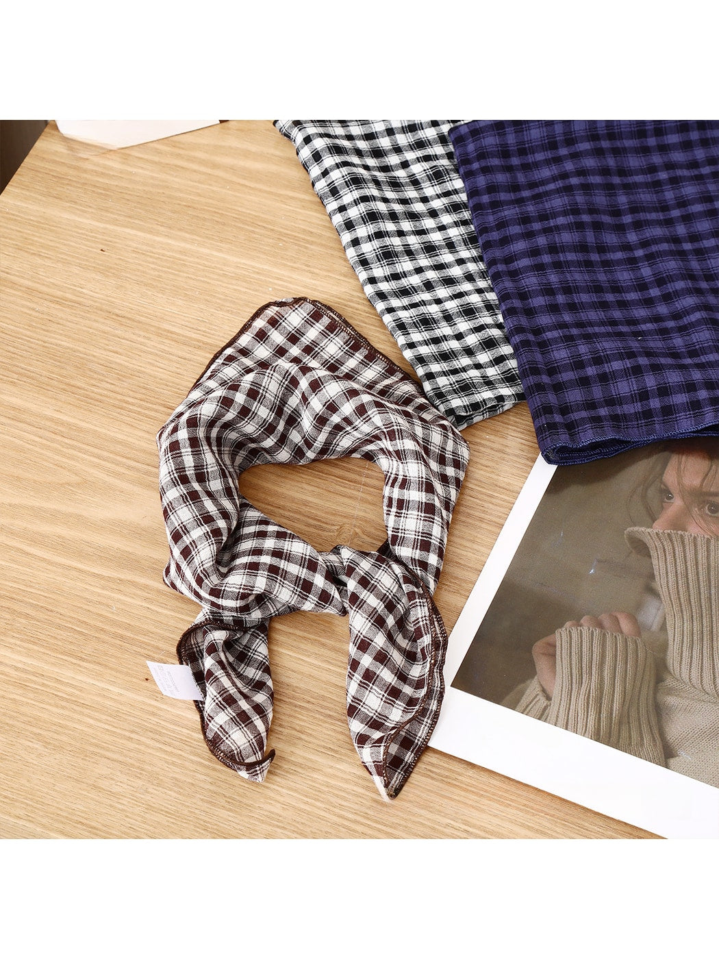 Scarvii - Checked and Striped Everyday Square Scarf