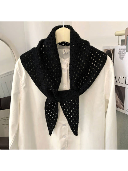 Scarvii - Mesh Knit Triangle Scarf