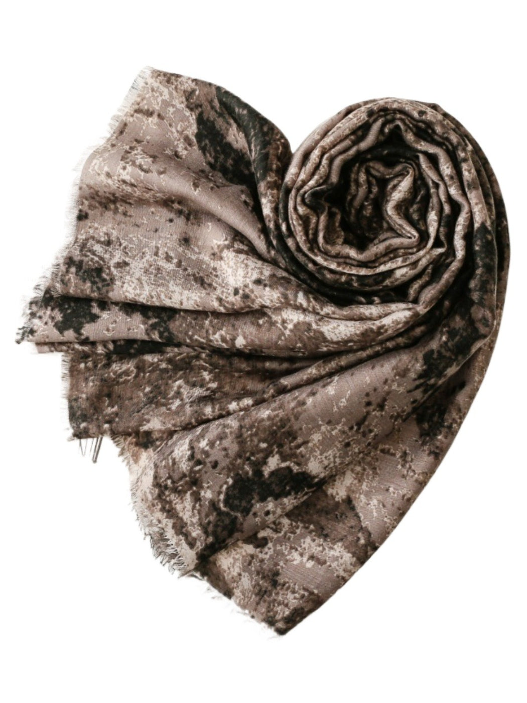 Scarvii - Vintage Dark Ombre Print Scarf