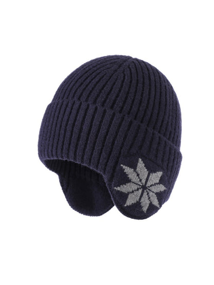 Haila - Ribbed Round Crown Ear Coverage Knit Beanie