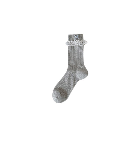 Rufia - Vintage Lace Bow Detail Crew Socks product image 3