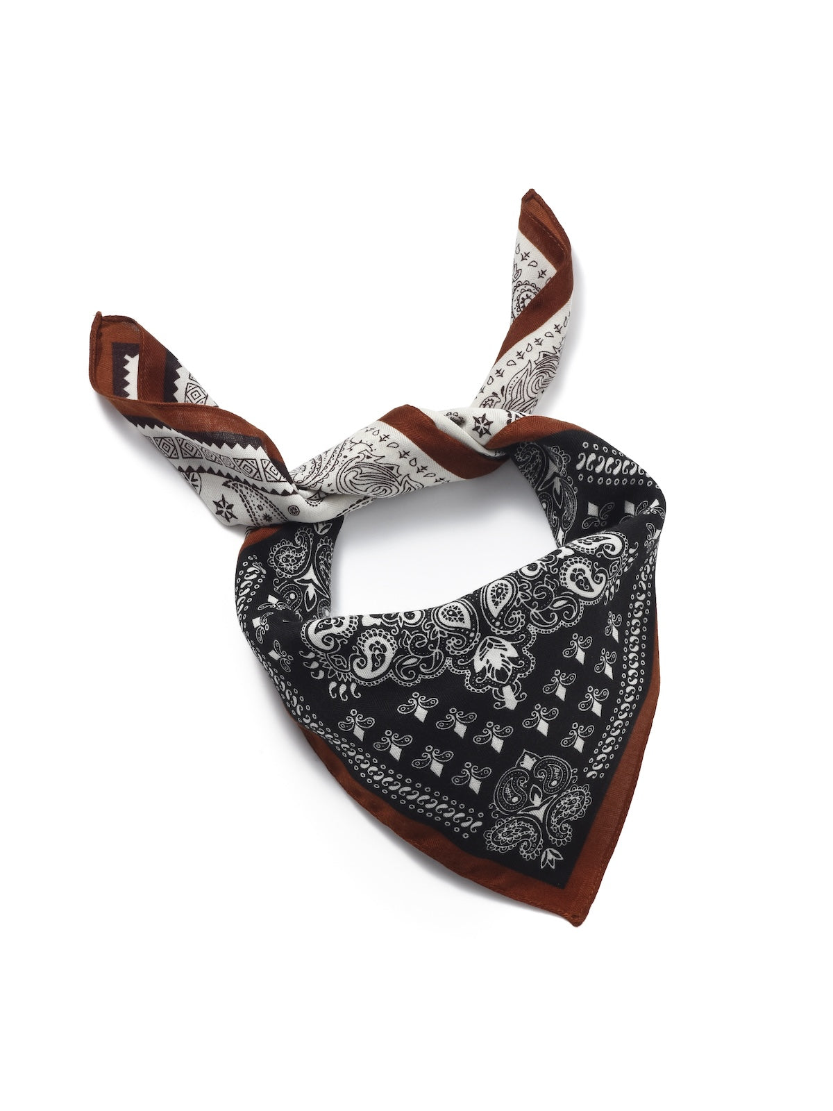 Scarvii - 27'' Paisley Patchwork Square Scarf - Vintage & Elegant