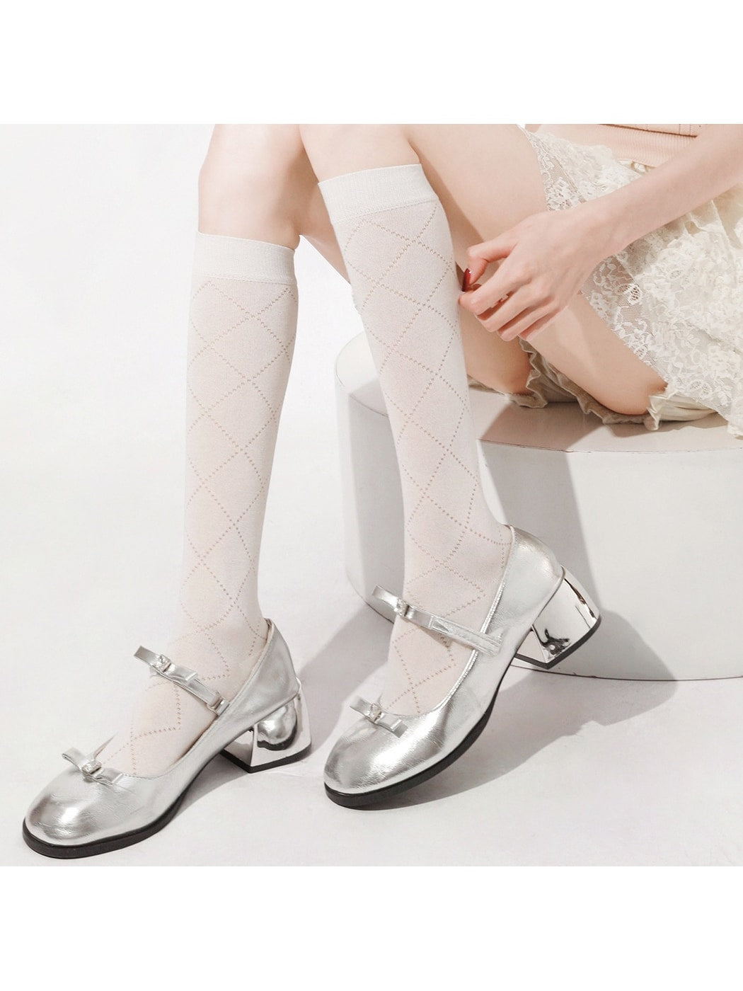 Rufia - Retro Argyle Pattern Fashion Socks