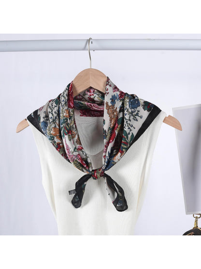 Scarvii - Vintage Garden Floral Square Scarf