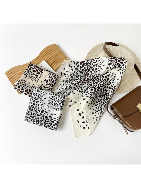 Scarvii - Fashion Leopard Print Square Scarf