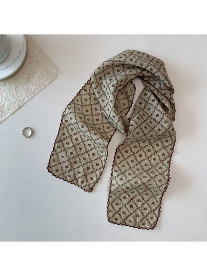 Scarvii Floral Embroidered Skinny Scarf product image
