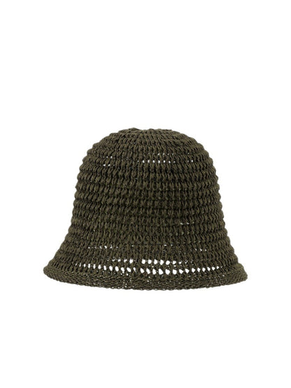 Model wearing Haila breathable open knit hat styled with casual outfit