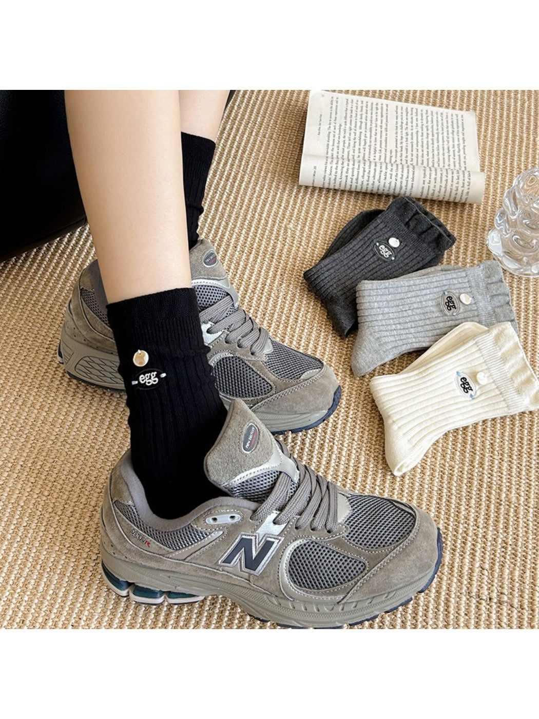 Rufia - Ribbed Badge Classic Crew Socks product image 1
