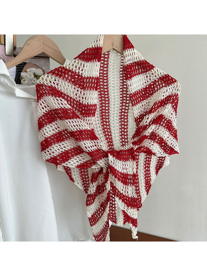 Scarvii - Lightweight Striped Triangle Scarf Wrap
