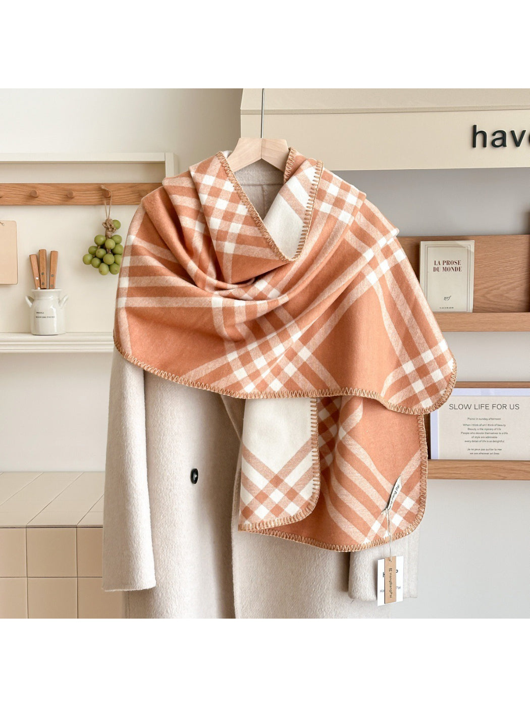 Scarvii - Plaid Reversible Cozy Wrap Scarf