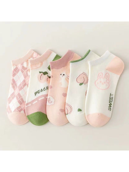 Rufia - Peach Print Low Cut Socks product image 1