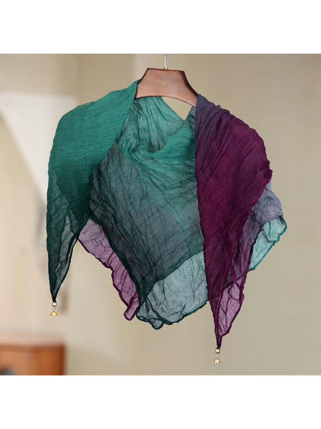 Scarvii - Sheer Crinkle Square Scarf