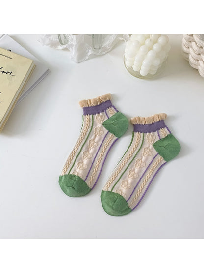Rufia - Diamond Floral Ankle Socks product image 9