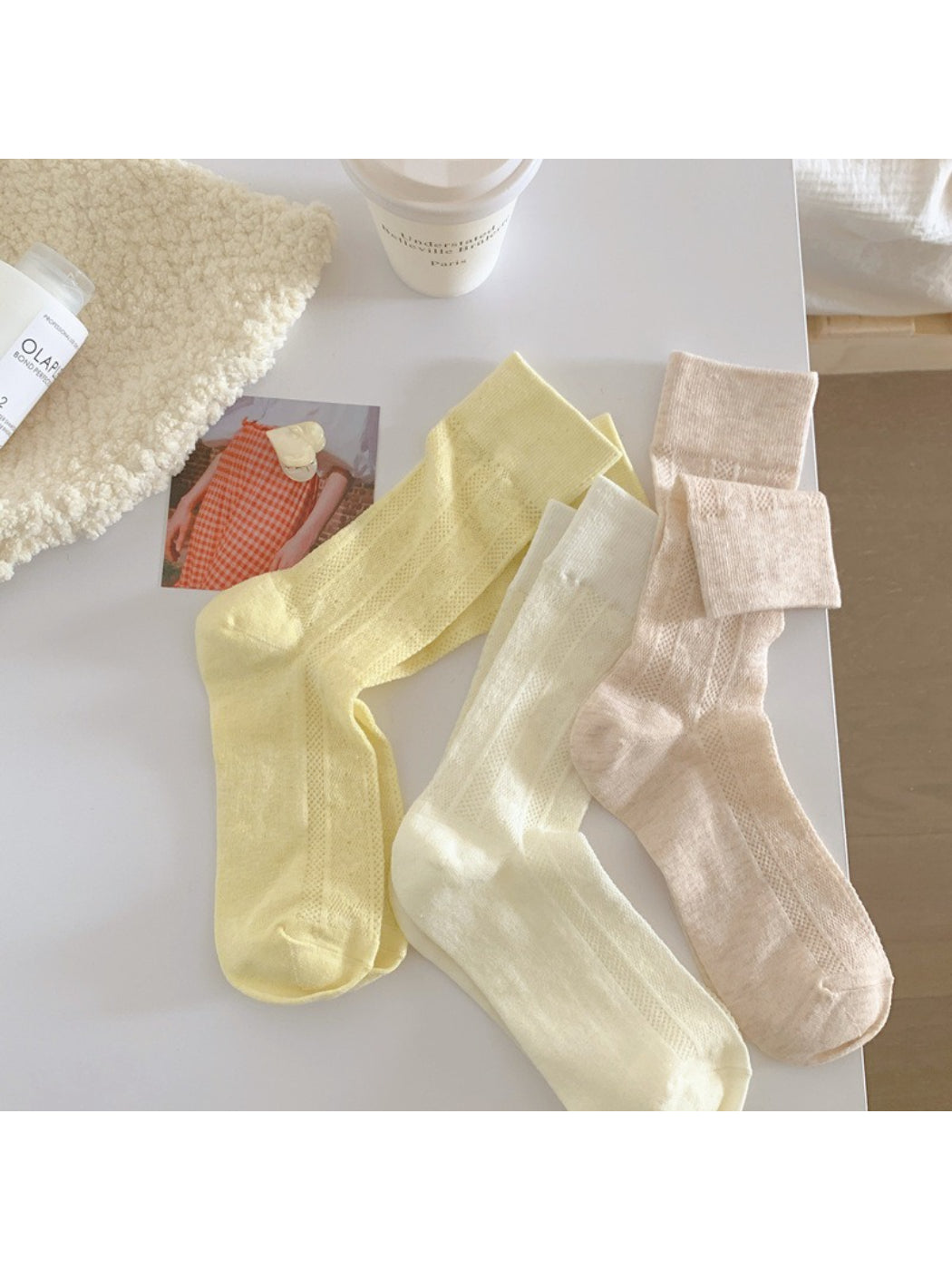 Rufia - Soft Ribbed Knit Crew Socks