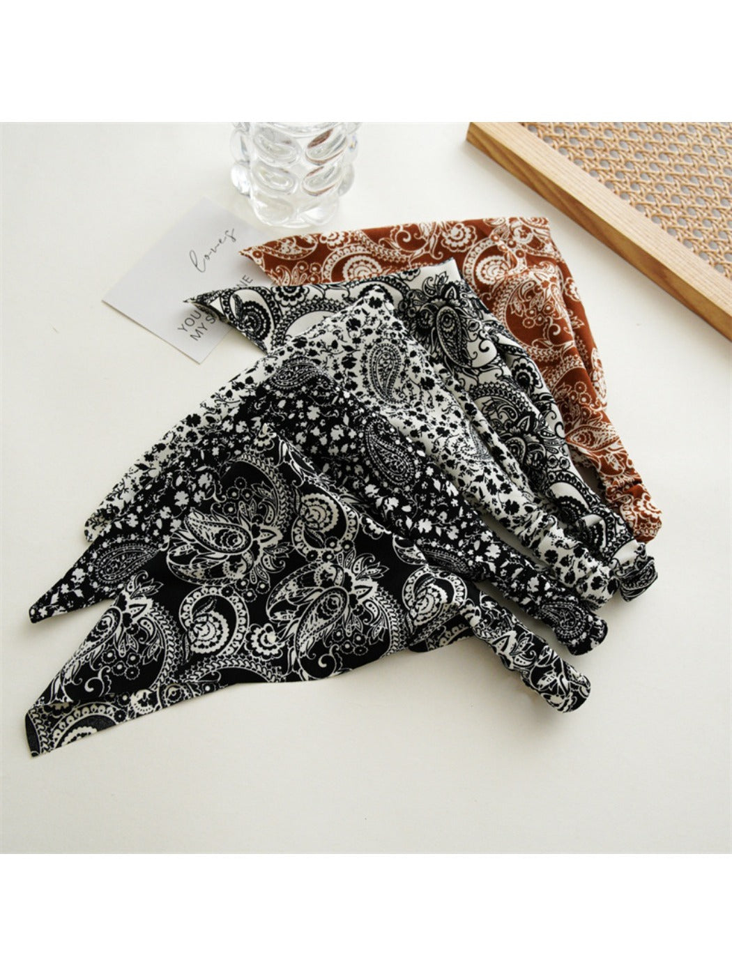 Haila - Boho Style Paisley Triangle Elastic Headband