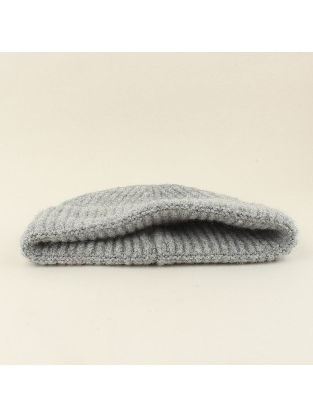Haila - Brimless Ribbed Pom Pom Winter Knit Beanie