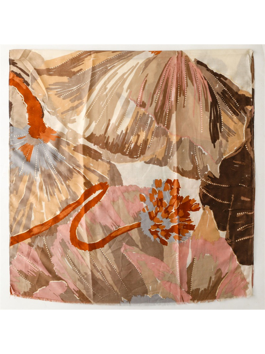 Scarvii - Abstract Botanical Brush Print Scarf