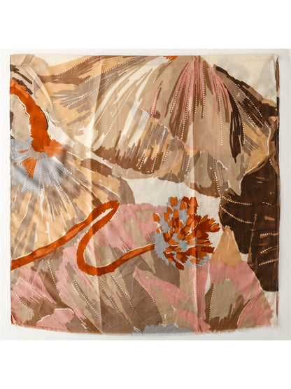 Scarvii - Abstract Botanical Brush Print Scarf