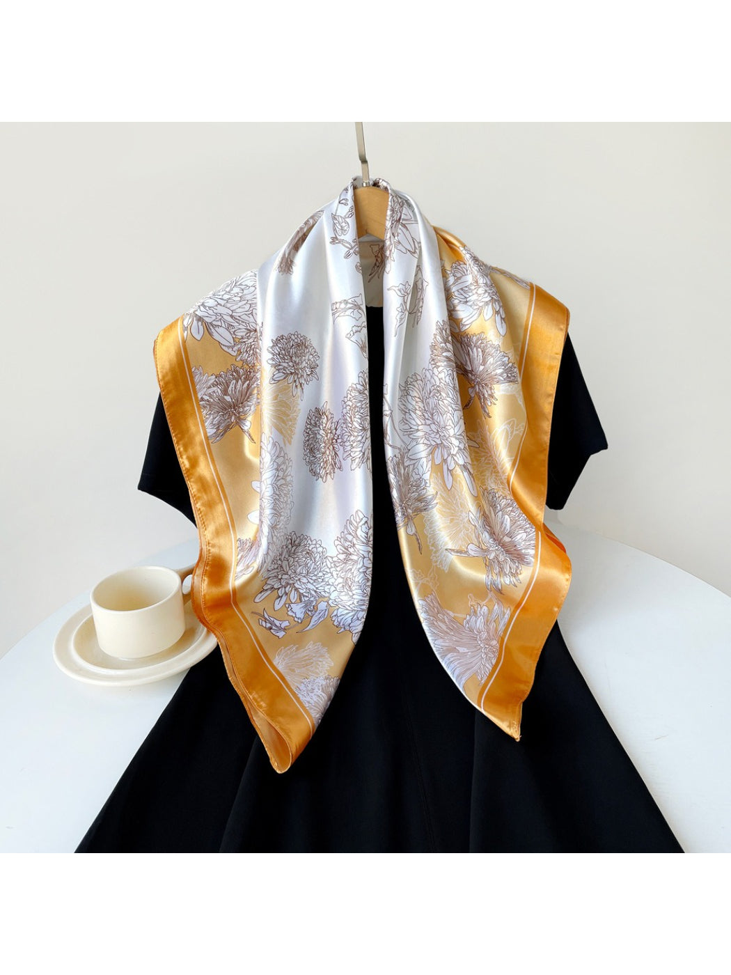 Scarvii - Botanical Line Art Square Scarf