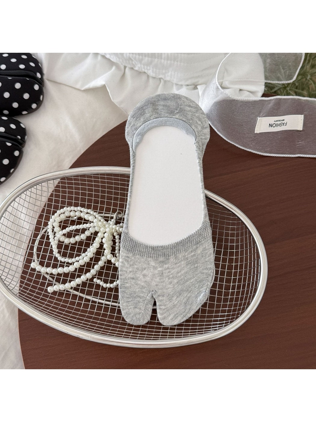 Rufia - Summer Solid Tabi Style No Show Socks