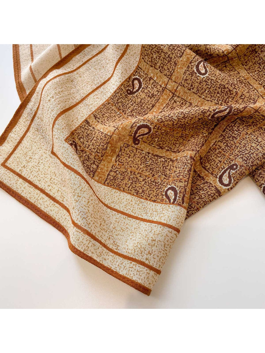Scarvii - Plaid Paisley Print Fashion Square Scarf