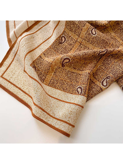 Scarvii - Plaid Paisley Print Fashion Square Scarf