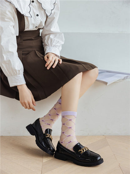 Rufia - Heart Pattern Sheer Socks