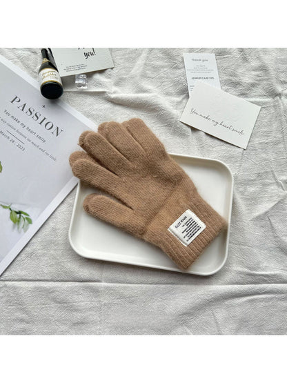 Gloving - Fuzzy Solid-Color Winter Gloves