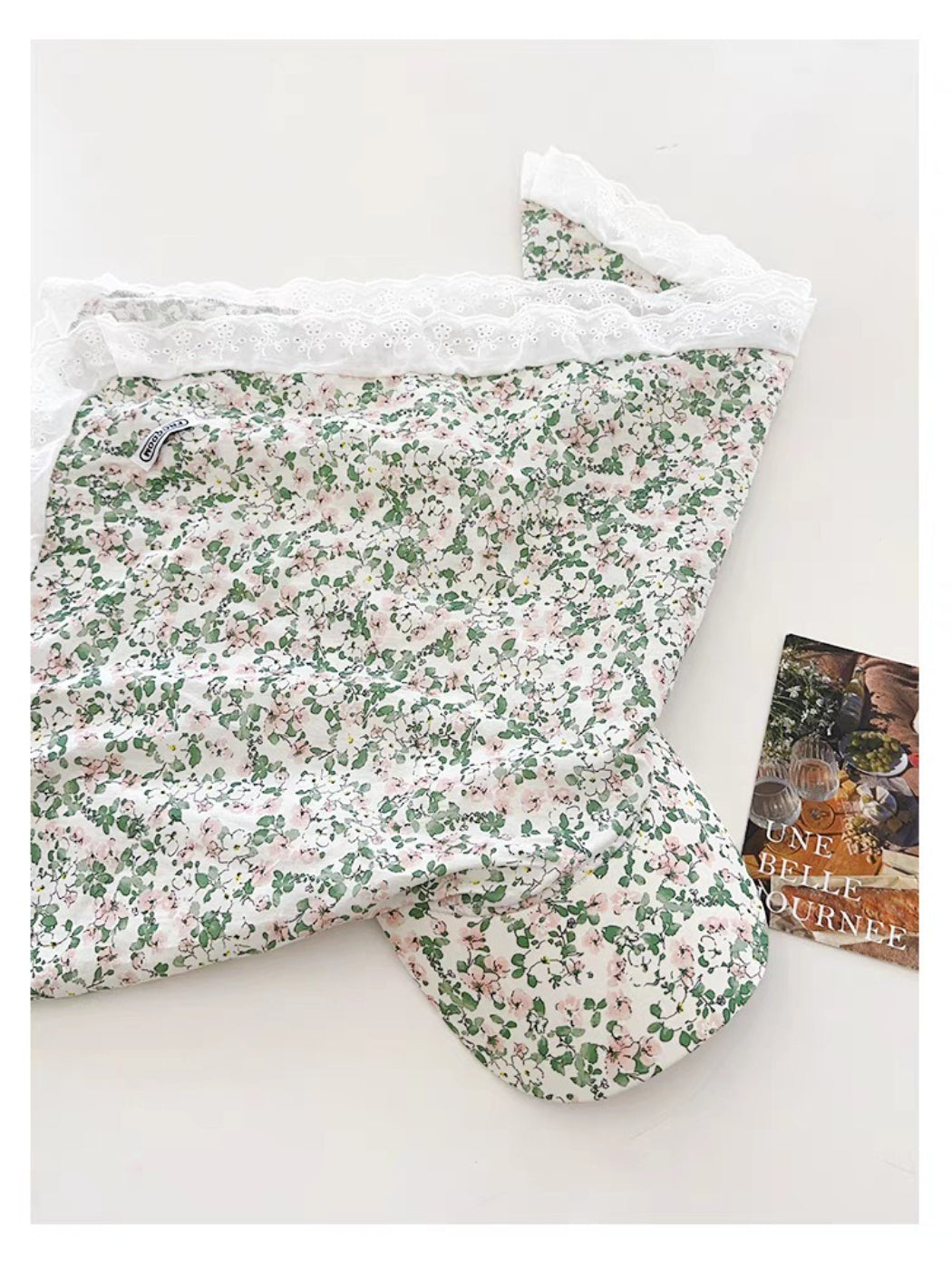 Haila - Floral Lace Trim Scarf Cap