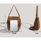 Cosbai -  Boho Brown Fringe Saddle Bag
