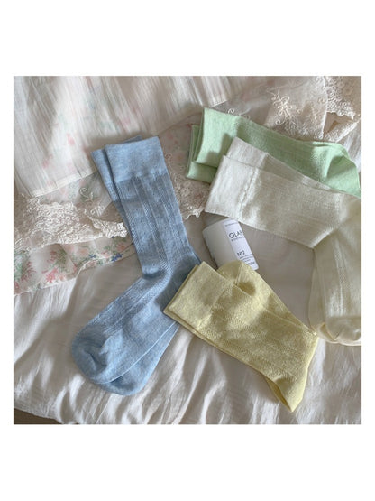 Rufia - Soft Ribbed Knit Crew Socks