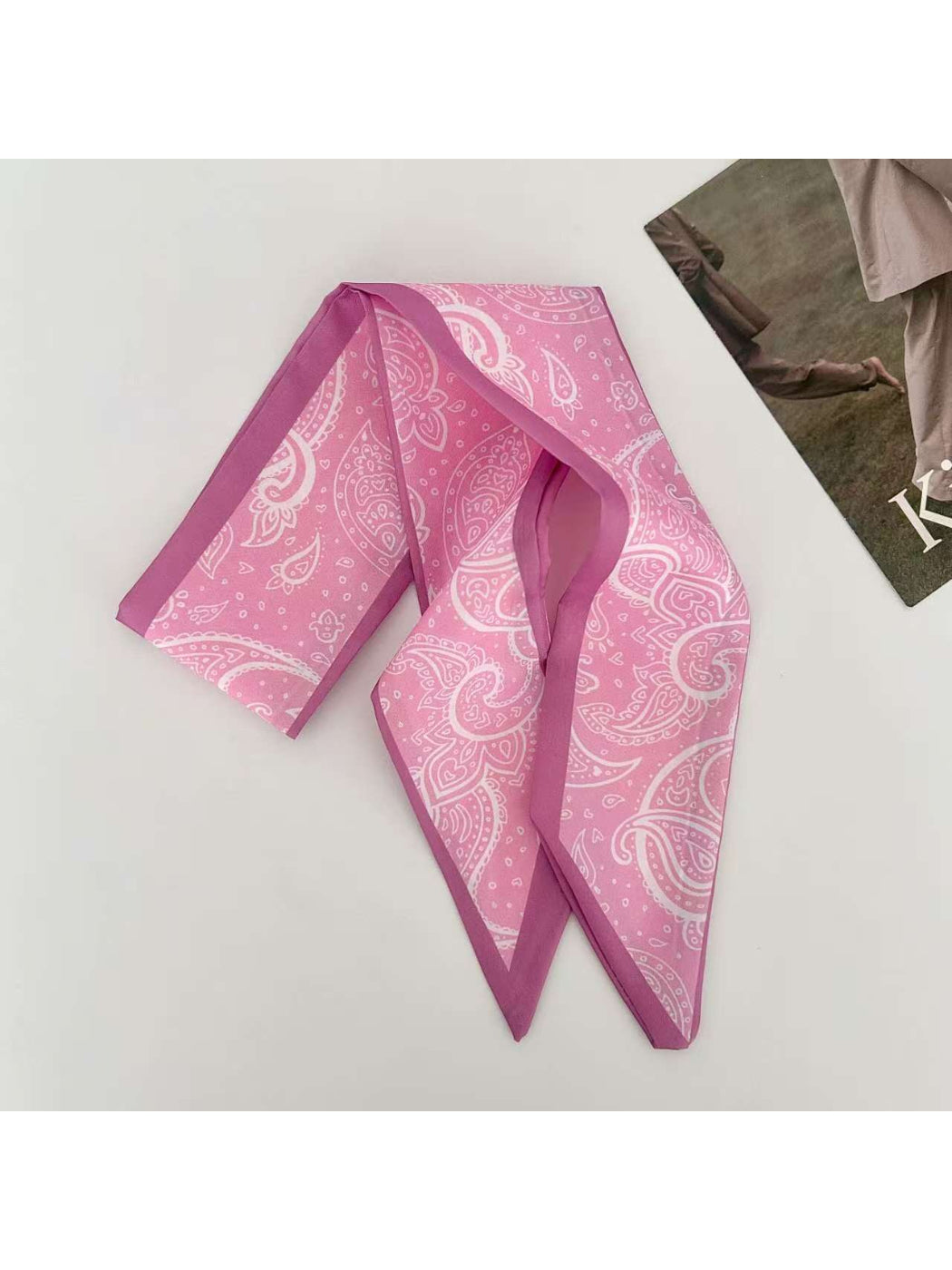 Scarvii Paisley Tie-Style Skinny Scarf